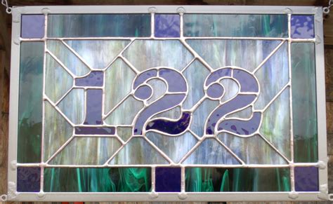 Custom Stained Glass House Numbers 